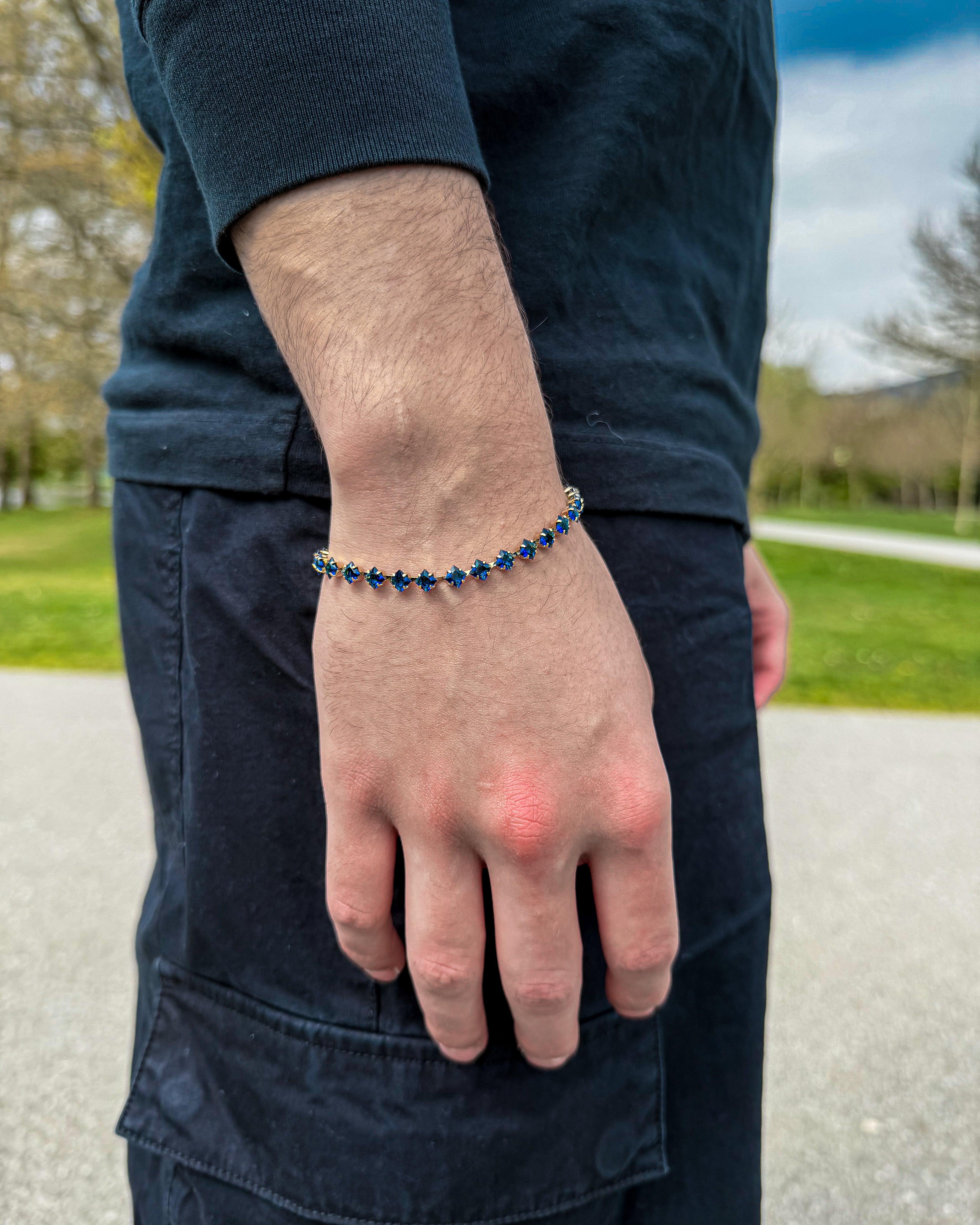Crystal Rope Bracelet - Gold