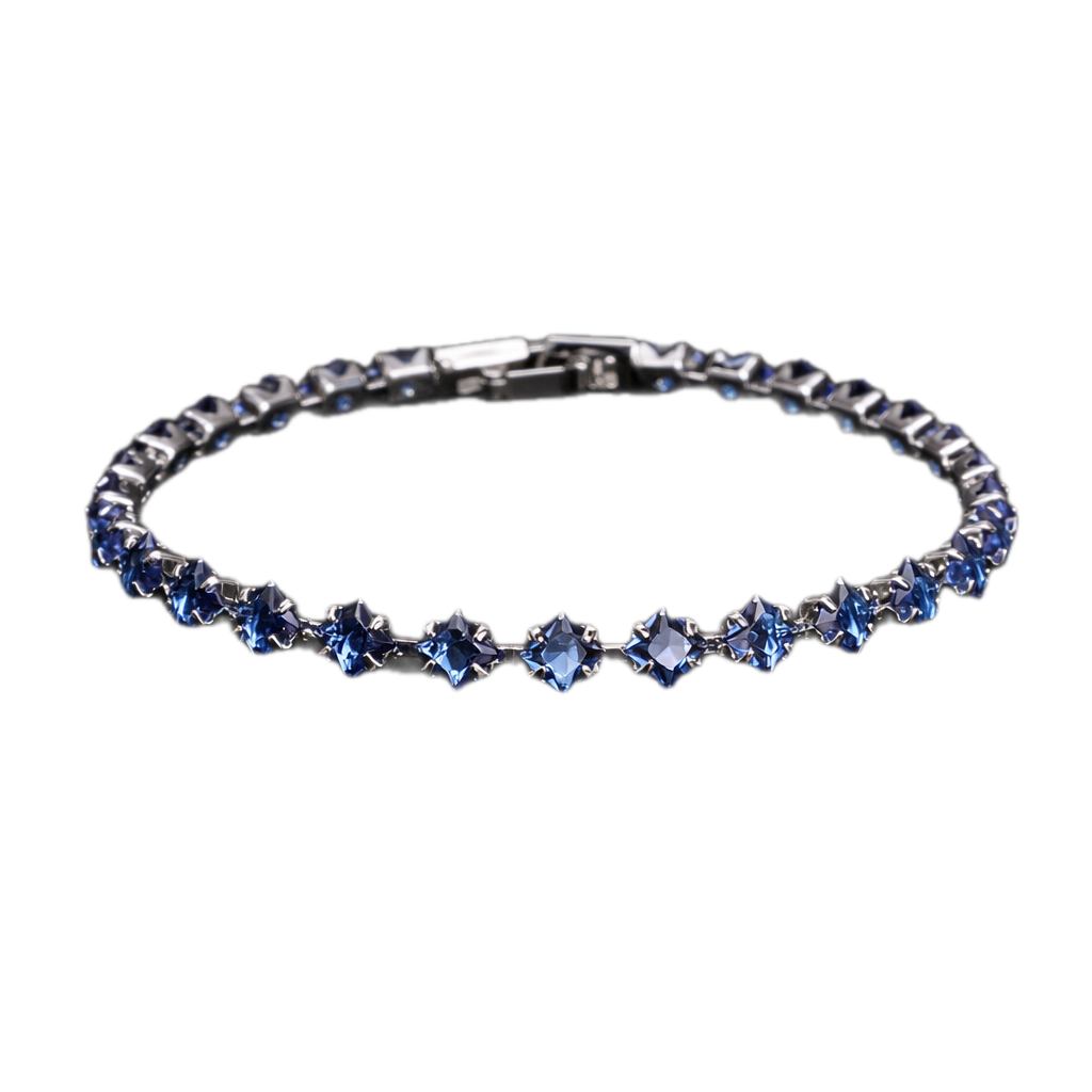 Crystal Rope Bracelet - Silver